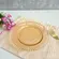 Prato Sobremesa Cristal Âmbar Pearl Borda Decorativo 19,5cm