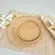 Prato Sobremesa Cristal Âmbar Pearl Borda Decorativo 19,5cm