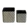Kit Cachepot Preto em Cimento 2 pcs