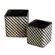 Kit Cachepot Preto em Cimento 2 pcs