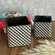 Kit Cachepot Preto em Cimento 2 pcs
