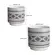 Kit Cachepot Branco Etnico em Cerâmica 2 pcs