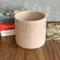Cachepot em Cimento Rosa e Detalhes Dourado G - 19cm x 19cm