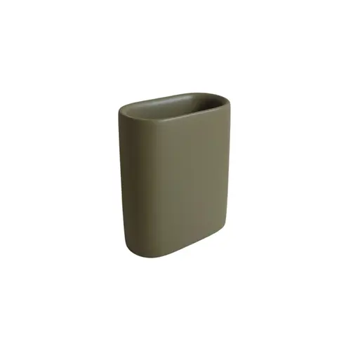 Copo Porta Escova de Dentes em Cimento Verde Militar 11 x 9 x 5 cm