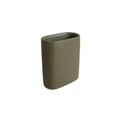 Copo Porta Escova de Dentes em Cimento Verde Militar 11 x 9 x 5 cm
