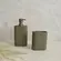 Copo Porta Escova de Dentes em Cimento Verde Militar 11 x 9 x 5 cm