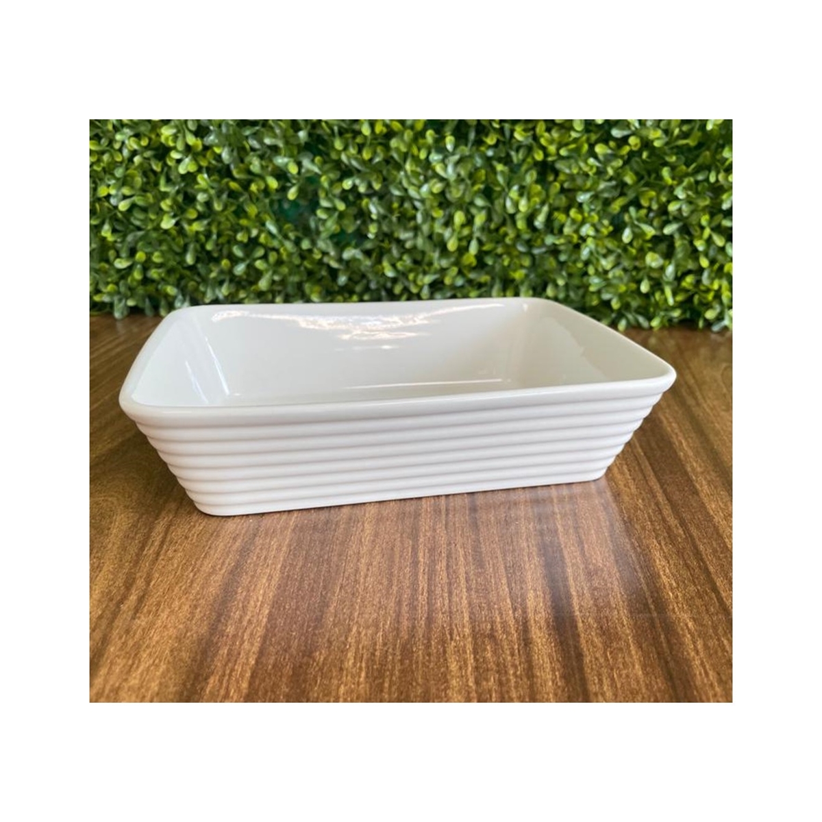 Refratário Retangular de Porcelana Linea Branco 20 x 15 x 5 cm: você ...