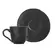 Xícara Café com Pires Cerâmica Stoneware Orgânico Carbon Preto 100ml - 1 Unid.