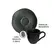 Xícara Café com Pires Cerâmica Stoneware Orgânico Carbon Preto 100ml - 1 Unid.