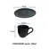 Xícara Café com Pires Cerâmica Stoneware Orgânico Carbon Preto 100ml - 1 Unid.