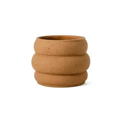 Cachepot em Cimento Aerado Marrom P 17 x 13 cm
