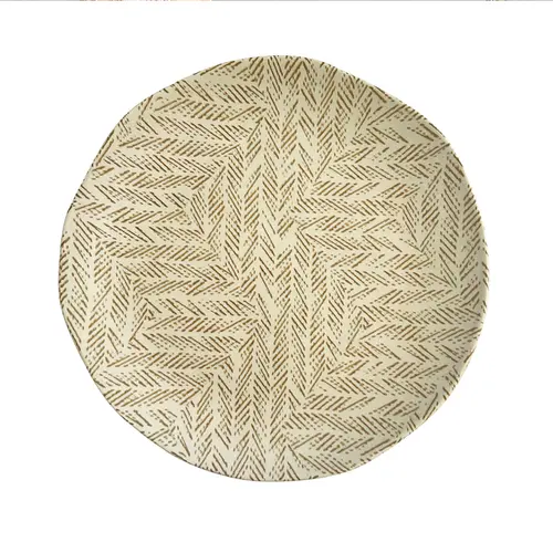 Prato Sobremesa em Cerâmica Orgânico Vanneire 19,5cm - 1unid