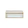 Caixa Decorativa de Vidro Canelado com Metal Dourado 21x13cm