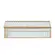 Caixa Decorativa de Vidro Canelado com Metal Dourado 25x15,5cm