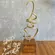 Escultura Decorativa em Metal e Base Madeira Tempus 46cm
