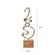 Escultura Decorativa em Metal e Base Madeira Tempus 46cm