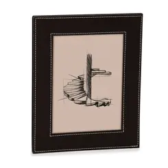 Porta-Retratos em MDF e Moldura em PU Marrom Escuro 15x20 cm