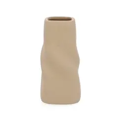 Vaso em Cerâmica Textura Areia Fluida Marrom Claro 25,5