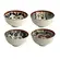 Jogo de Bowls Cerâmica 4 Peças Florata 11,5cm x 6cm - 280ml