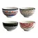 Jg. Mini Bowls Cerâmica 4 Pcs Estampas Coloridas 9x5cm 140ml