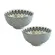 Jogo 2 Bowls Cerâmica Liora Azul e Branco 11,5 x 6cm 250ml