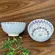 Jogo 2 Bowls Cerâmica Liora Azul e Branco 11,5 x 6cm 250ml