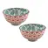 Jogo 2 Bowls Cerâmica Zaria Azul e Vermelho 11,5x6cm 250ml