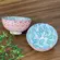 Jogo 2 Bowls Cerâmica Zaria Azul e Vermelho 11,5x6cm 250ml