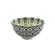 Jogo 2 Bowls Cerâmica Mandala Verde e Preto 11,5x6cm 250ml