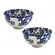 Jogo 2 Bowls Cerâmica Florina Azul e Branco 11,5x6cm 250ml