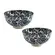 Jogo 2 Bowls Cerâmica Floralis Azul e Branco 11,5x6cm 250ml