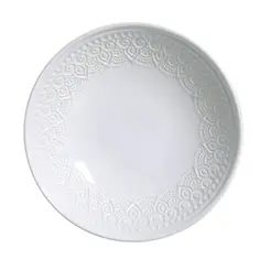 Prato Fundo em Cerâmica Agra Branco 21,5cm - 1 Unid.