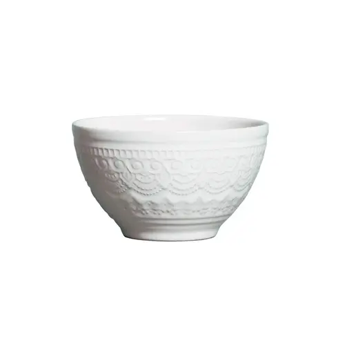 Bowl Tigela em Cerâmica Agra Branco 606 ml  - 1 unid.