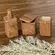 Kit para Banheiro em Poliresina Madeira Marrom Bosken 3 Pcs