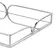 Bandeja Retangular em Metal Prata e Espelho Linna 35x21,5 cm