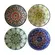 Jogo Mini Bowls Cerâmica Estampa Mandalas 8,5cm 100ml - 4pcs