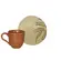 Xícara Café e Pires Cerâmica Stoneware Orgânico Herbal 120ml - 1 Unid.