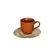 Xícara Café e Pires Cerâmica Stoneware Orgânico Herbal 120ml - 1 Unid.