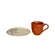 Xícara Café e Pires Cerâmica Stoneware Orgânico Herbal 120ml - 1 Unid.
