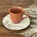 Xícara Café e Pires Cerâmica Stoneware Orgânico Herbal 120ml - 1 Unid.