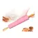 Rolo de Massa Revestido em Silicone Rosa com Cabo de Madeira 43 cm