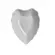 Kit Enfeite Bowl Coração em Cerâmica Branco Decorativo 2 Pcs