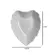 Kit Enfeite Bowl Coração em Cerâmica Branco Decorativo 2 Pcs
