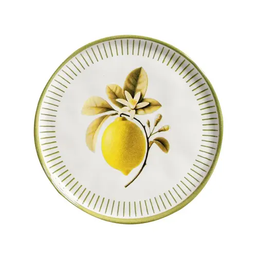 Prato Sobremesa em Cerâmica Stoneware Bio Lemon 21,5 cm - 1 Unid.