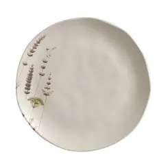 Prato Raso em Cerâmica Stoneware Orgânico Lavanda 26,5cm - 1 Unid.