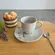 Xícara de Café e Pires Cerâmica Stoneware Orgânico Lavanda 120ml - 1 Unid.