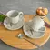 Xícara de Café e Pires Cerâmica Stoneware Orgânico Lavanda 120ml - 1 Unid.