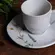 Xícara de Café e Pires Cerâmica Stoneware Orgânico Lavanda 120ml - 1 Unid.