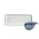 Kit Travessa Retangular com Molheira Orgânico Echo Branco 22x9cm