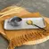 Kit Travessa Retangular com Molheira Orgânico Echo Branco 22x9cm